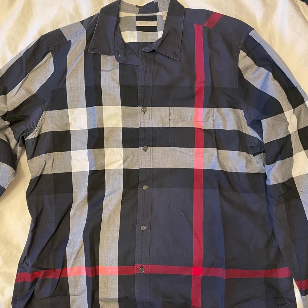 Burberry check button up